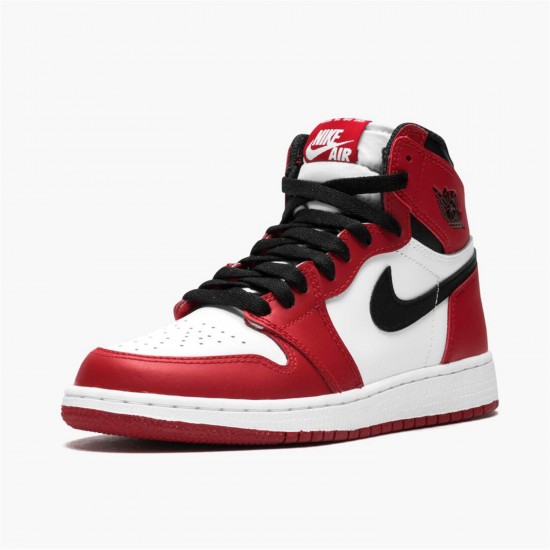 Jordan 1 Retro Chicago (2015) 575441-101 Hvid/Varsity Rød-Sort Sko