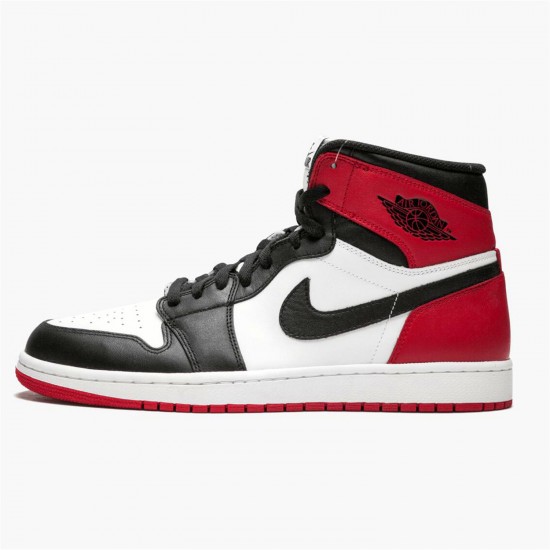 Jordan 1 Retro Black Toe (2013) 555088-184 Hvid/Sort-Gym Rød Sko