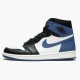 Jordan 1 Retro High Blue Moon 555088-115 Summit Hvid/Blå Moon-Sort Sko