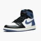 Jordan 1 Retro High Blue Moon 555088-115 Summit Hvid/Blå Moon-Sort Sko