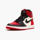 Jordan 1 Retro High Bred Toe 555088-610 Gym Rød/Sort-Summit Hvid Sko