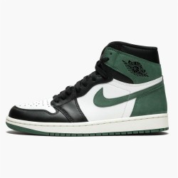 Jordan 1 Retro High Clay Green 555088-135 Summit Hvid/Clay Grøn-Sort Sko