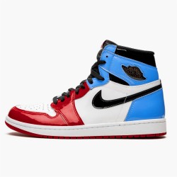 Jordan 1 Retro High Fearless UNC Chicago CK5666-100 Hvid/University Blå-Varsity Rød-Sort Sko