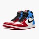 Jordan 1 Retro High Fearless UNC Chicago CK5666-100 Hvid/University Blå-Varsity Rød-Sort Sko