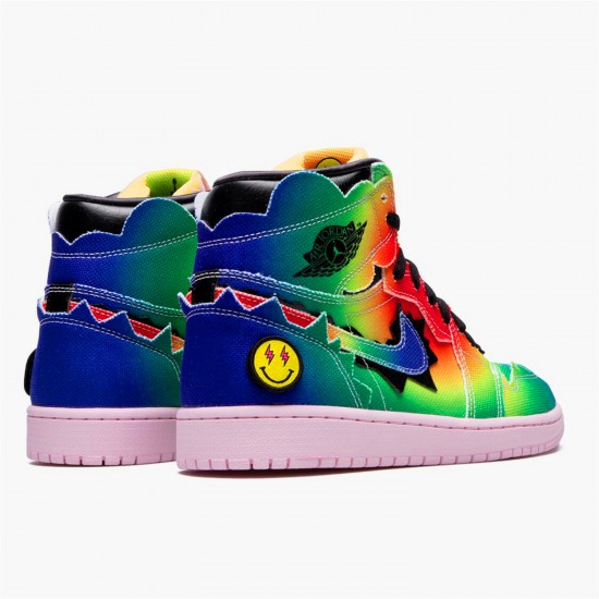 Jordan 1 Retro High J Balvin DC3481-900 Multi-Color/Sort-Lyserød Foam-Multi-Color Sko