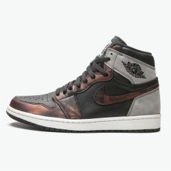 Jordan 1 Retro High Light Army Rust Shadow Patina 555088-033 Sort/Grå-Rust Sko