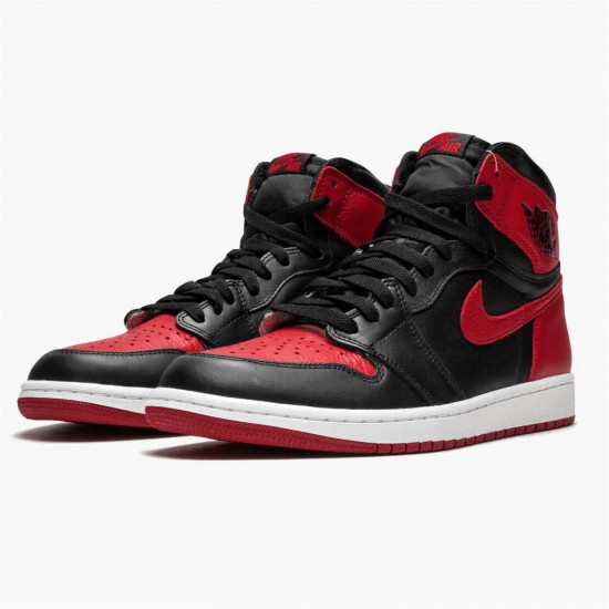 Jordan 1 Retro High Bred Banned (2016) 555088-001 Sort/Varsity Rød-Hvid Sko