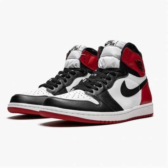 Jordan 1 Retro Black Toe (2016) 555088-125 Hvid/Varsity Rød/Sort Sko