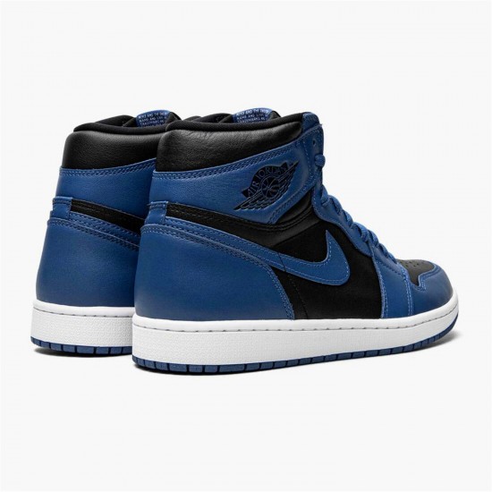 Jordan 1 Retro High OG Dark Marina Blue 555088-404 Dark Marina Blå/Sort-Hvid Sko