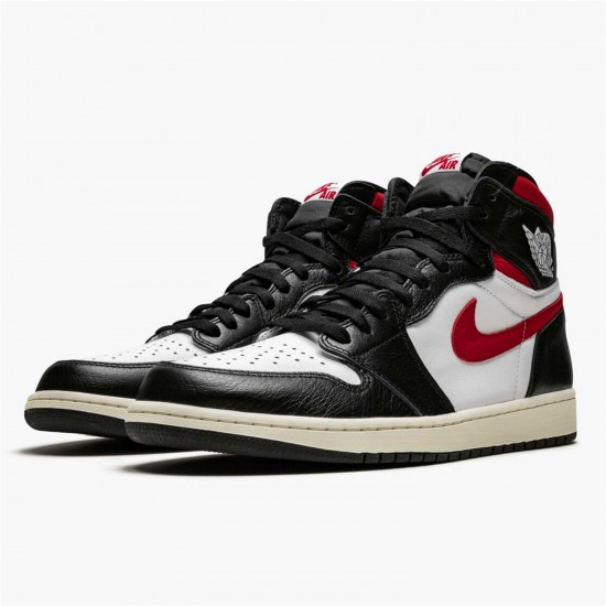 Jordan 1 Retro High Black Gym Red 555088-061 Sort/Gym Rød-Hvid-Sail Sko