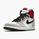 Jordan 1 Retro High Light Smoke Grey 555088-126 Hvid/Sort-Light Smoke Grå-Varsity Rød Sko