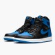 Jordan 1 Retro Royal (2017) 555088-007 Sort/Varsity Royal-Hvid Sko