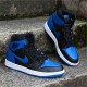 Jordan 1 Retro Royal (2017) 555088-007 Sort/Varsity Royal-Hvid Sko