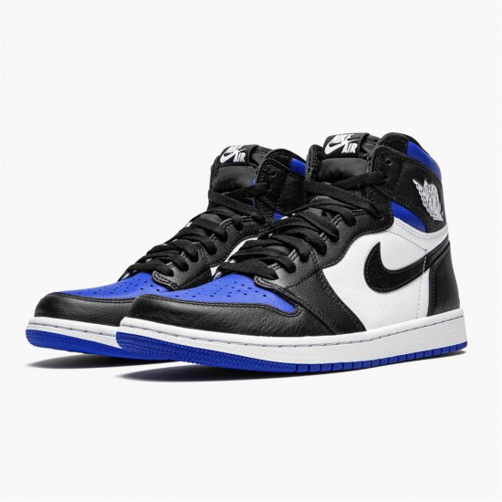 Jordan 1 Retro High Royal Toe 555088-041 Sort/Hvid-Game Royal-Sort Sko