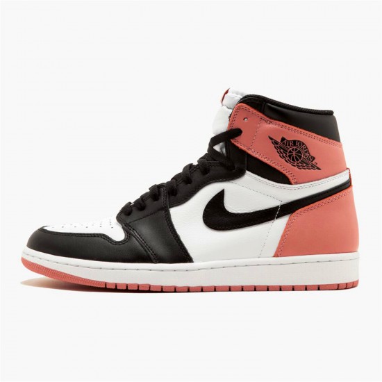 Jordan 1 Retro High Rust Pink 861428-101 Hvid/Sort-Rust Lyserød Sko