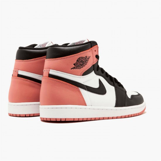 Jordan 1 Retro High Rust Pink 861428-101 Hvid/Sort-Rust Lyserød Sko