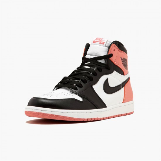 Jordan 1 Retro High Rust Pink 861428-101 Hvid/Sort-Rust Lyserød Sko