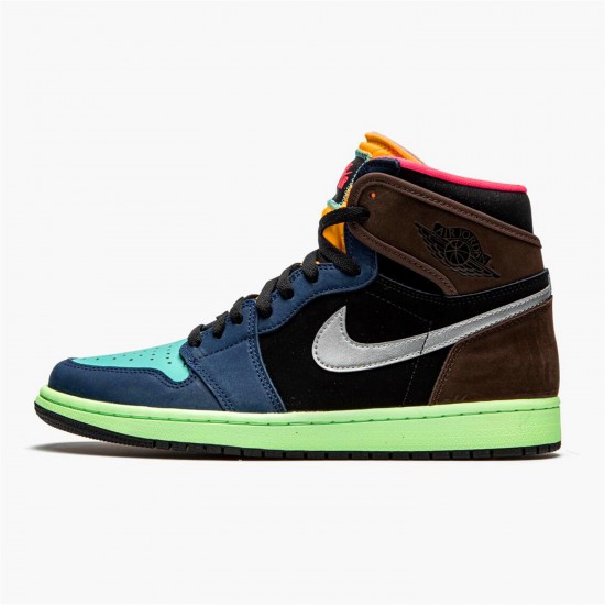 Jordan 1 Retro High Tokyo Bio Hack 555088-201 Baroque Brun/Sort-Laser Orange-Racer Lyserød Sko