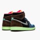 Jordan 1 Retro High Tokyo Bio Hack 555088-201 Baroque Brun/Sort-Laser Orange-Racer Lyserød Sko