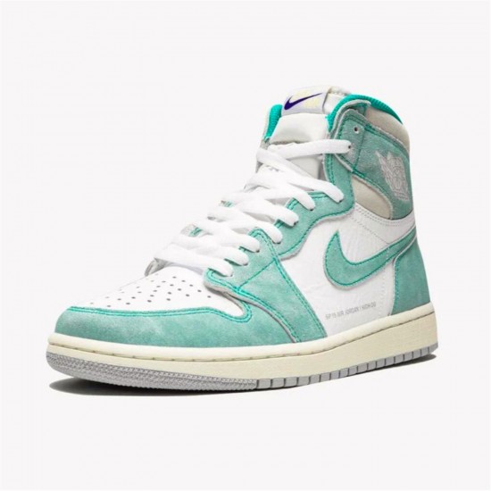 Jordan 1 Retro High Turbo Green 555088-311 Turbo Grøn/Sail-Hvid-Light Smoke Grå Sko