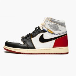 Jordan 1 Retro High Union Los Angeles Black Toe BV1300-106 Hvid/Sort-Varsity Rød-Wolf Grå Sko