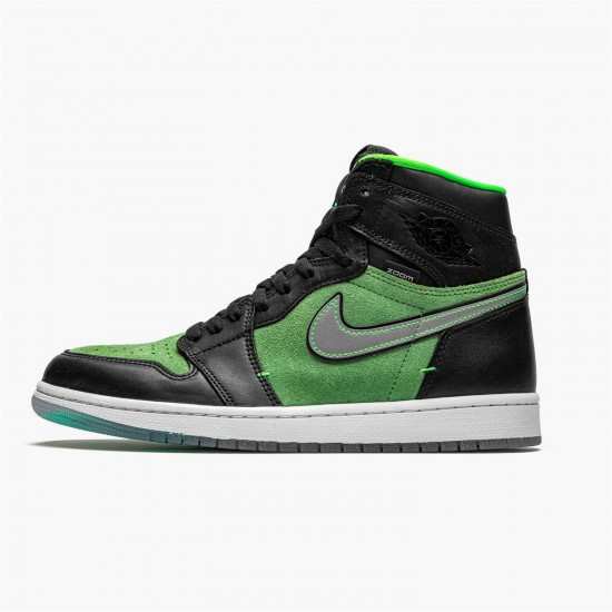 Jordan 1 Retro High Zoom Zen Green CK6637-002 Sort/Sort-Tomatillo-Rage-Grøn Sko