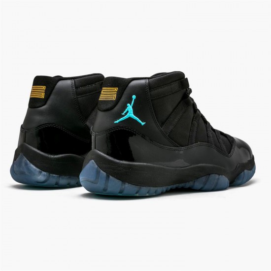 Jordan 11 Retro Gamma Blue 378037-006 Sort/Gamma Blå-Varsity Maize Sko