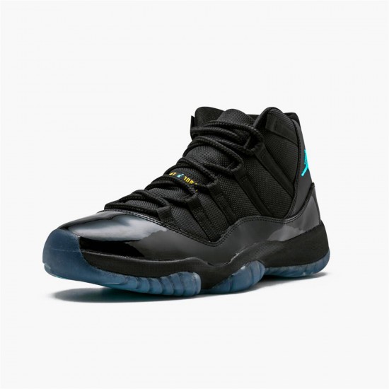 Jordan 11 Retro Gamma Blue 378037-006 Sort/Gamma Blå-Varsity Maize Sko