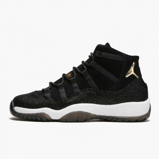 Jordan 11 Retro Heiress Black Stingray 852625-030 Sort/Metallic Guld-Hvid-InfraRød 23 Sko