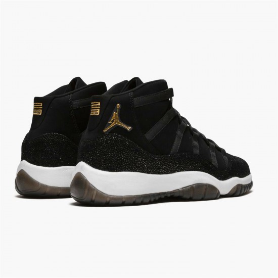 Jordan 11 Retro Heiress Black Stingray 852625-030 Sort/Metallic Guld-Hvid-InfraRød 23 Sko