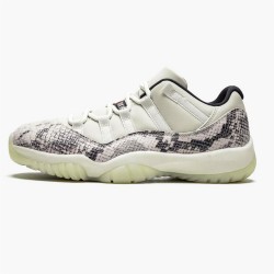 Jordan 11 Retro Low Snake Light Bone CD6846-002 Light Bone/Smoke Grå-Hvid-Sort Sko