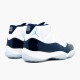 Jordan 11 Retro UNC Win Like 82 378037-123 Hvid/University Blå-Midnight Navy Sko