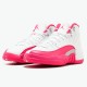 Jordan 12 Retro Dynamic Pink 510815-109 Hvid/vivid Lyserød-mtllc Sølv Sko