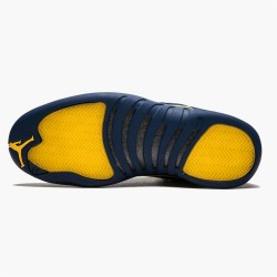 Jordan 12 Retro Michigan BQ3180-407 College Navy/Amarillo Sko