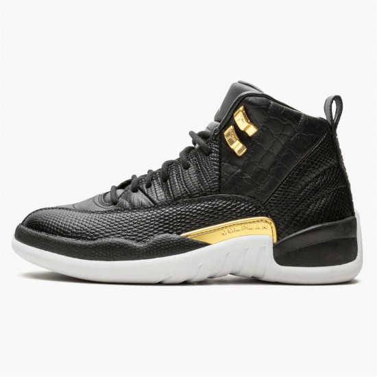 Jordan 12 Retro Black Metallic Gold White AO6068-007 Sort/Metallic Guld-Hvid Sko