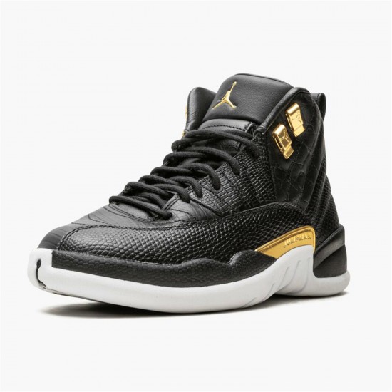 Jordan 12 Retro Black Metallic Gold White AO6068-007 Sort/Metallic Guld-Hvid Sko