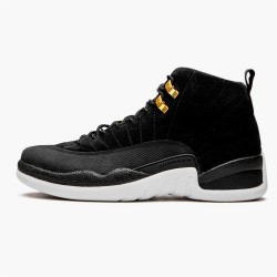 Jordan 12 Retro Reverse Taxi 130690-017 Sort/Hvid-Taxi-Sort Sko