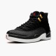 Jordan 12 Retro Reverse Taxi 130690-017 Sort/Hvid-Taxi-Sort Sko