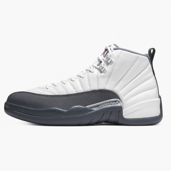 Jordan 12 Retro White Dark Grey 130690-160 Hvid/Dark Grå-Gym Rød Sko