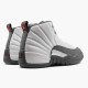 Jordan 12 Retro White Dark Grey 130690-160 Hvid/Dark Grå-Gym Rød Sko