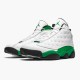 Jordan 13 Retro White Lucky Green DB6537-113 Hvid/Hvid-Lucky Grøn-Sort Sko