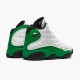 Jordan 13 Retro White Lucky Green DB6537-113 Hvid/Hvid-Lucky Grøn-Sort Sko