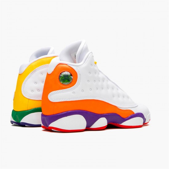 Jordan 13 Retro Playground CV0785-158 Hvid/Sort-Court Lilla-Total Orange-Pine Grøn Sko