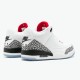 Jordan 3 Retro Free Throw Line White Cement 923096-101 Hvid/Hvid-Fire Rød-Sort Sko