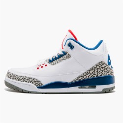 Jordan 3 Retro True Blue (2016) 854262-106 Hvid/True Blå-Varsity Rød Sko