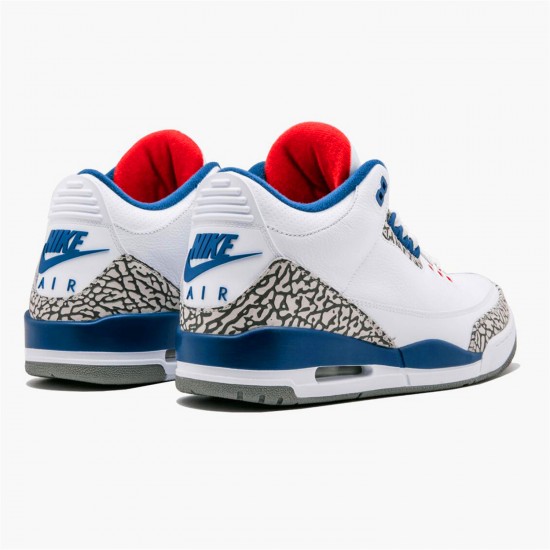 Jordan 3 Retro True Blue (2016) 854262-106 Hvid/True Blå-Varsity Rød Sko