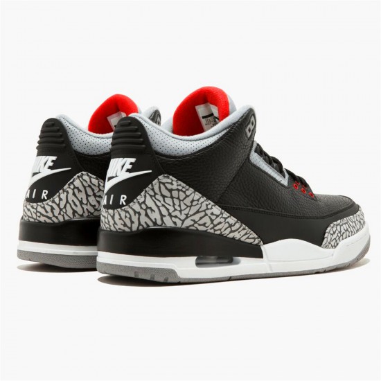 Jordan 3 Retro Black Cement (2018) 854262-001 Sort/Fire Rød-Cement Grå-Hvid Sko