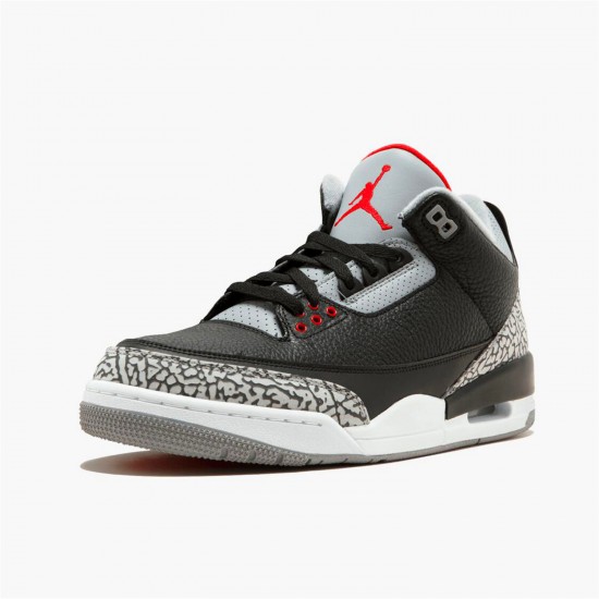 Jordan 3 Retro Black Cement (2018) 854262-001 Sort/Fire Rød-Cement Grå-Hvid Sko