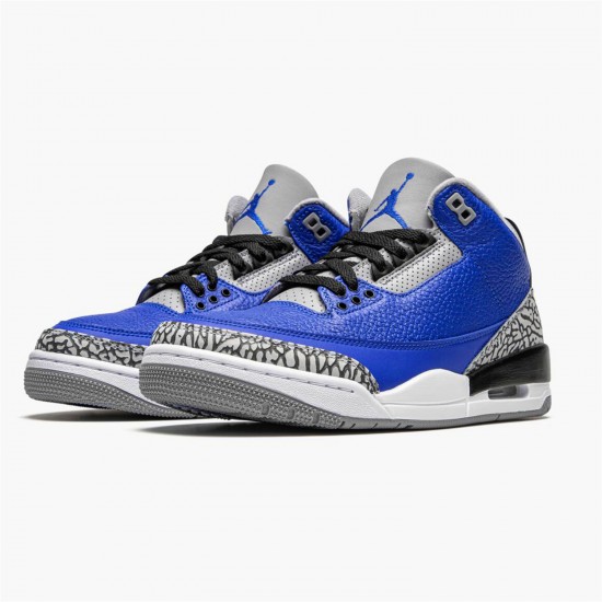 Jordan 3 Retro Varsity Royal Cement CT8532-400 Varsity Royal/Varsity Royal-Cement Grå Sko