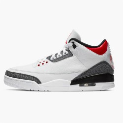 Jordan 3 Retro SE-T CO JP Fire Red Denim CZ6433-100 Hvid/Fire Rød-Sort Sko